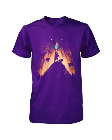 Camiseta Morada Steve El Minero Minecraft Talla XL