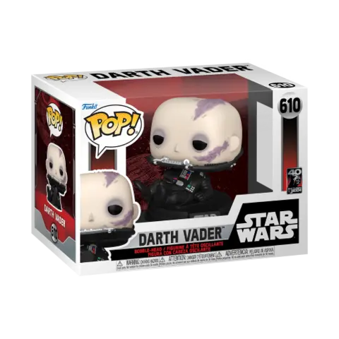 Comprar Figura POP! Star Wars 6 ""40Th Anniversary"" - N° 610 - Darth Vader ""Unmasked""  Figuras de Videojuegos