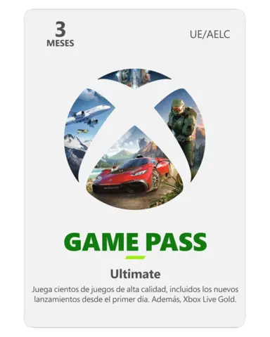 Tarjeta Prepago Game Pass Ultimate 3 Meses