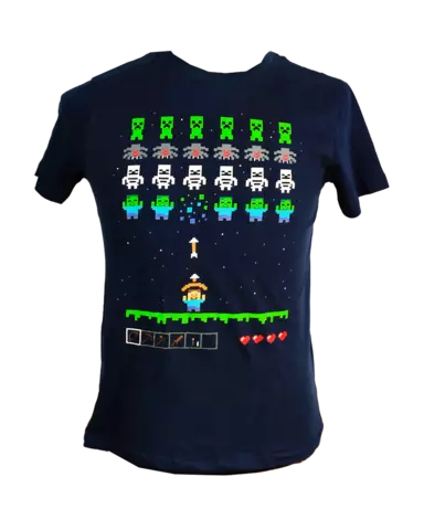 Camiseta Navy Minecraft Personajes Talla 12/13