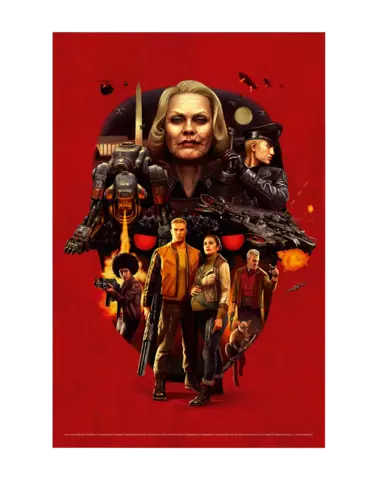 Póster Face of Death Wolfenstein 2