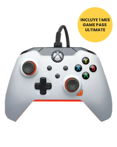 Mando Atomic White Blanco/Naranja Licenciado con Cable