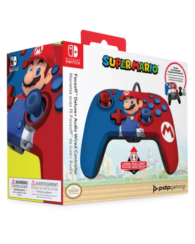 Comprar Faceoff Deluxe Audio Wired Controller Mario Licenciado Switch