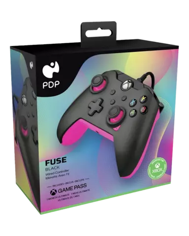 Comprar Mando Fuse Black Negro/Rosa Licenciado con Cable Xbox Series