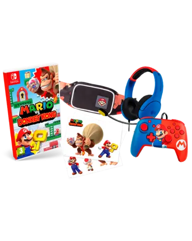 Comprar Mario Vs Donkey Kong Pack Mando y Auricular Switch Pack auriculares y mando