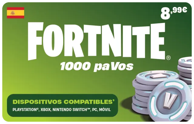 Tarjeta Regalo Fortnite 1.000 paVos Epic Games