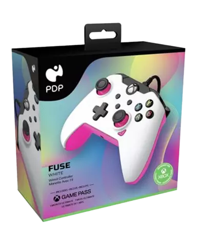 Comprar Mando Fuse White Blanco/Rosa Licenciado con Cable Xbox Series