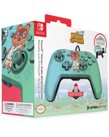 Comprar Faceoff Deluxe Audio Wired Controller Animal Crossing Lic Switch