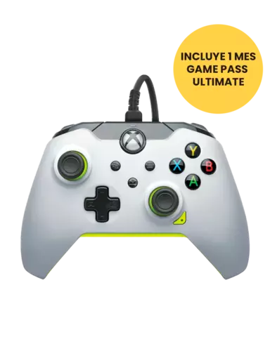 Mando Electric White Blanco/Verde Lima Licenciado con Cable