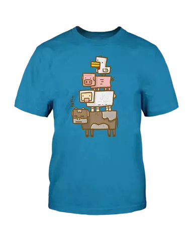 Camiseta Azul Animal Totem Youth Tee Minecraft Talla L