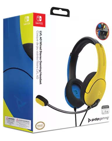 LVL40 Wired Amarillo y Azul Auricular Gaming Licenciado