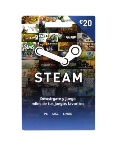 Comprar Tarjeta Prepago Steam 20€ PC