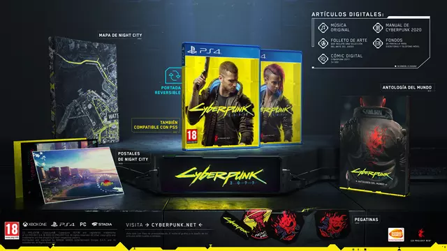 Comprar Cyberpunk 2077 Edición Day One + Auriculares Sony Pulse 3D PS4 Pack Pulse 3D