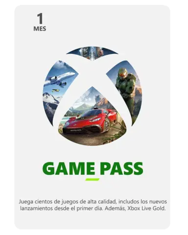 Tarjeta Prepago Game Pass Ultimate 1 Mes