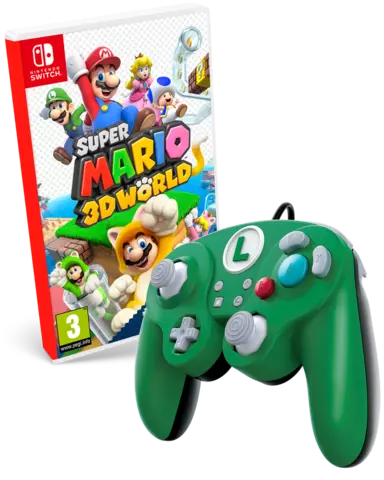 Comprar Super Mario 3D World + Bowser's Fury + Mando Smash Pad Pro Luigi con Cable Switch Pack Mando Luigi