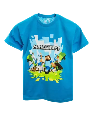 Camiseta Azul Minecraft Adventure Log Tee Talla 12/13
