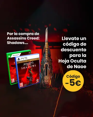 Con la compra de AC Shadows Gold 5€ en hoja oculta