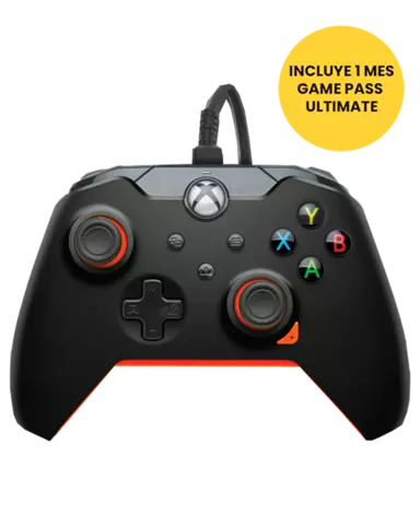 Mando Atomic Black Negro/Naranja Licenciado con Cable