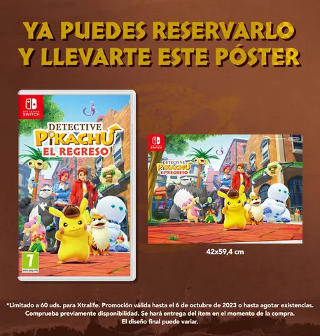 Comprar Detective Pikachu: El Regreso + Póster Detective Pikachu: El Regreso Switch Pack Póster Oficial