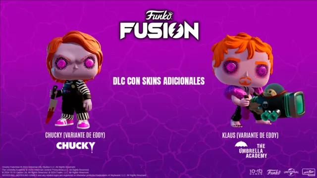 DLC Skins adicionales de Chucky y The Umbrella Academy - Funko Fusion Switch