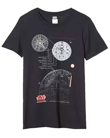 Camiseta Azul Star Wars Death Star Navy L