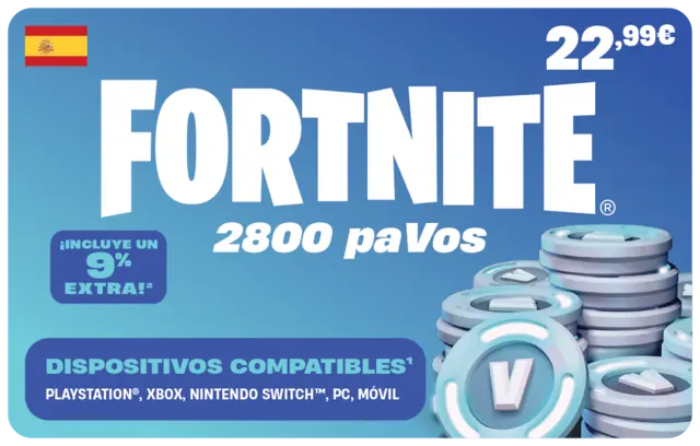 Tarjeta Regalo Fortnite 2.800 paVos Epic Games