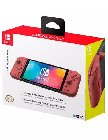 Comprar Mando Hori Split Pad Compact Rojo Melocotón Switch