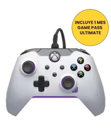 Mando Neon Blanco/Púrpura con Cable Licenciado